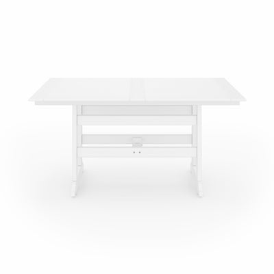 SoPoly 72 inch Savannah Farmhouse Counter Table in black outdoor setting