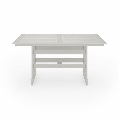 SoPoly 72 inch Savannah Farmhouse Counter Table in black outdoor setting