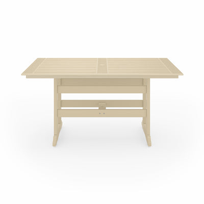 SoPoly 72 inch Savannah Farmhouse Counter Table in black outdoor setting