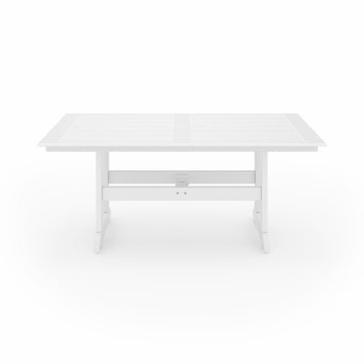 SoPoly 72 inch Savannah Farmhouse Dining Table in outdoor setting