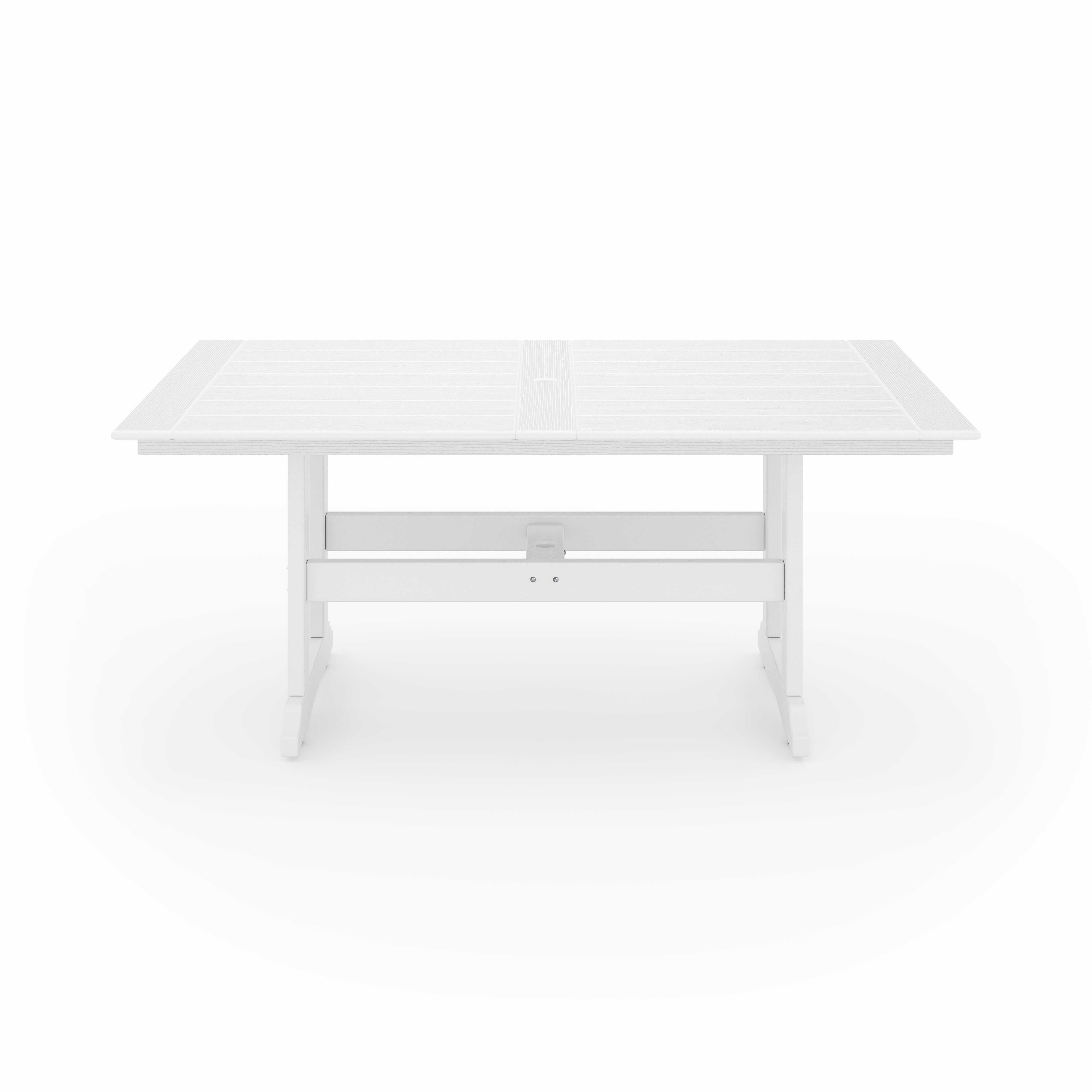 SoPoly 72 inch Savannah Farmhouse Dining Table in outdoor setting