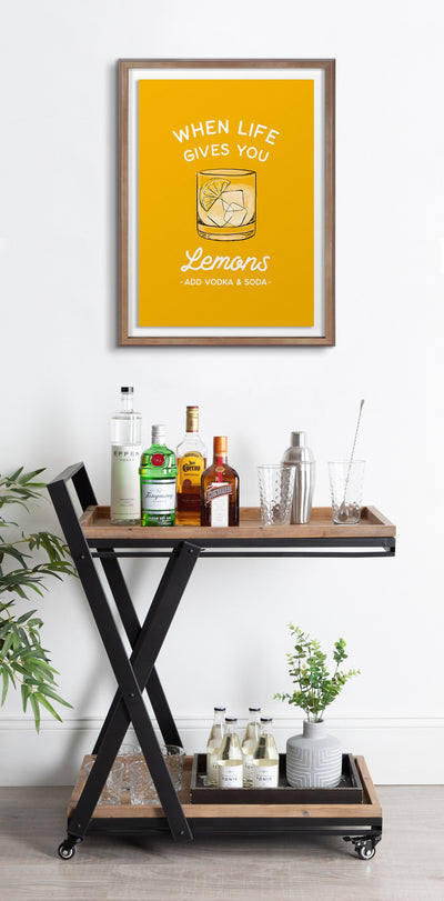 Blake When Life Gives You Lemons Yellow Framed Printed Glass by The by kateandlaurel - product image 7 for Resin Society