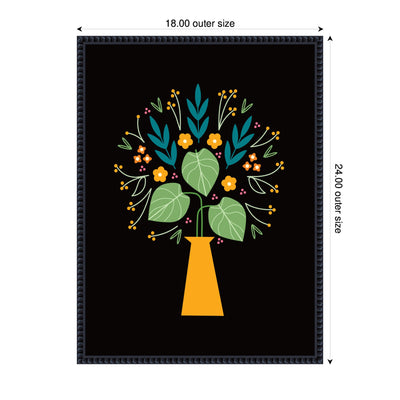Sylvie Floral Yellow Vase Framed Canvas by Amber Leaders
