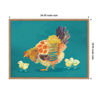 Mother Hen by Lucia Gianello Framed Canvas Wall Art Print