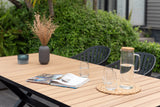 Panama Dark Rectangular Table and 6 Nassau Black Aluminum by LifestyleGarden US - product image 4 for Resin Society