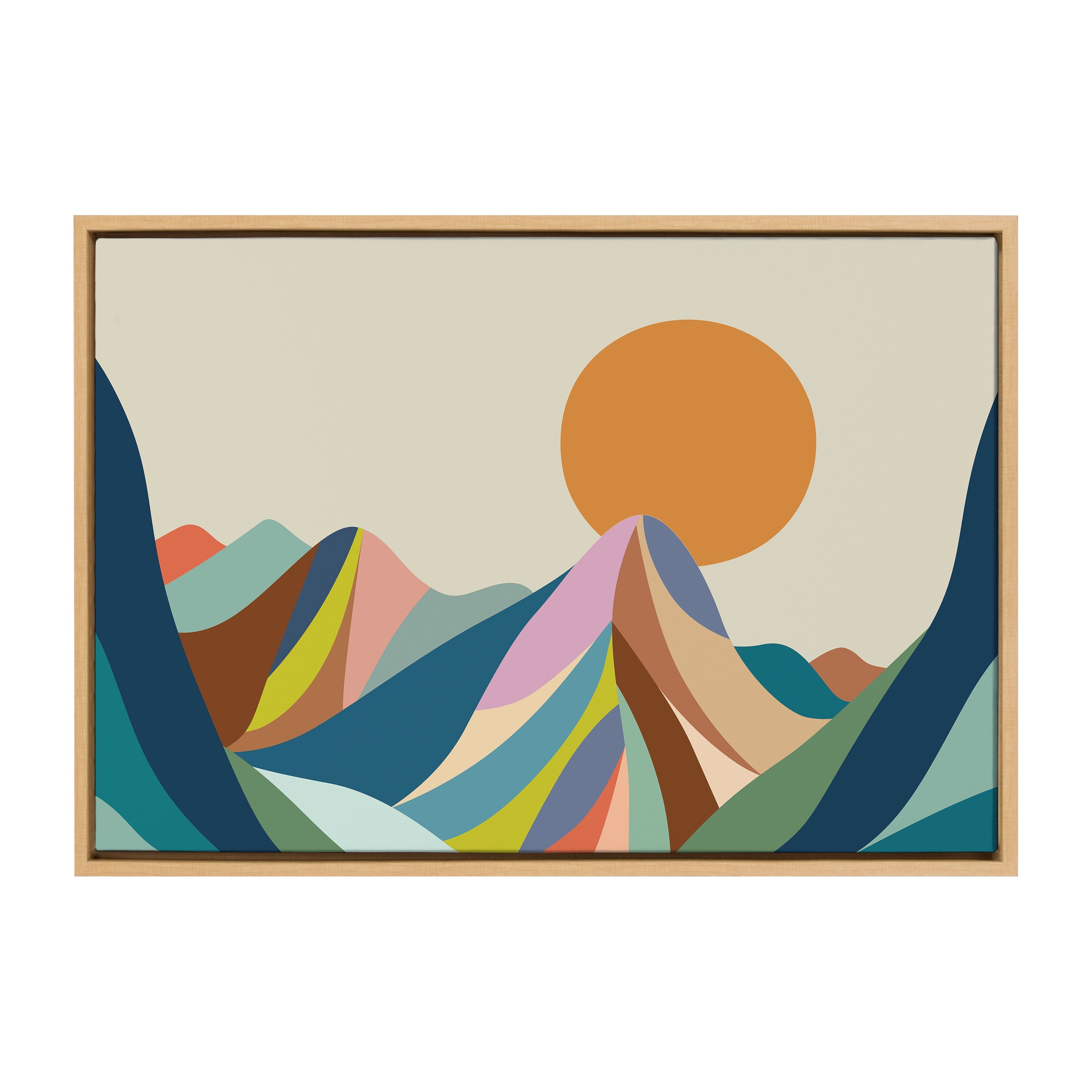 Sylvie Mountains Crop Framed Canvas