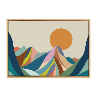Sylvie Mountains Crop Framed Canvas