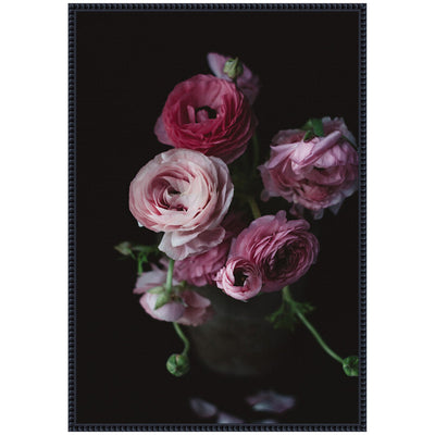Sylvie Moody Dark Pink Floral Bouquet Framed Canvas by Kristy Campbell