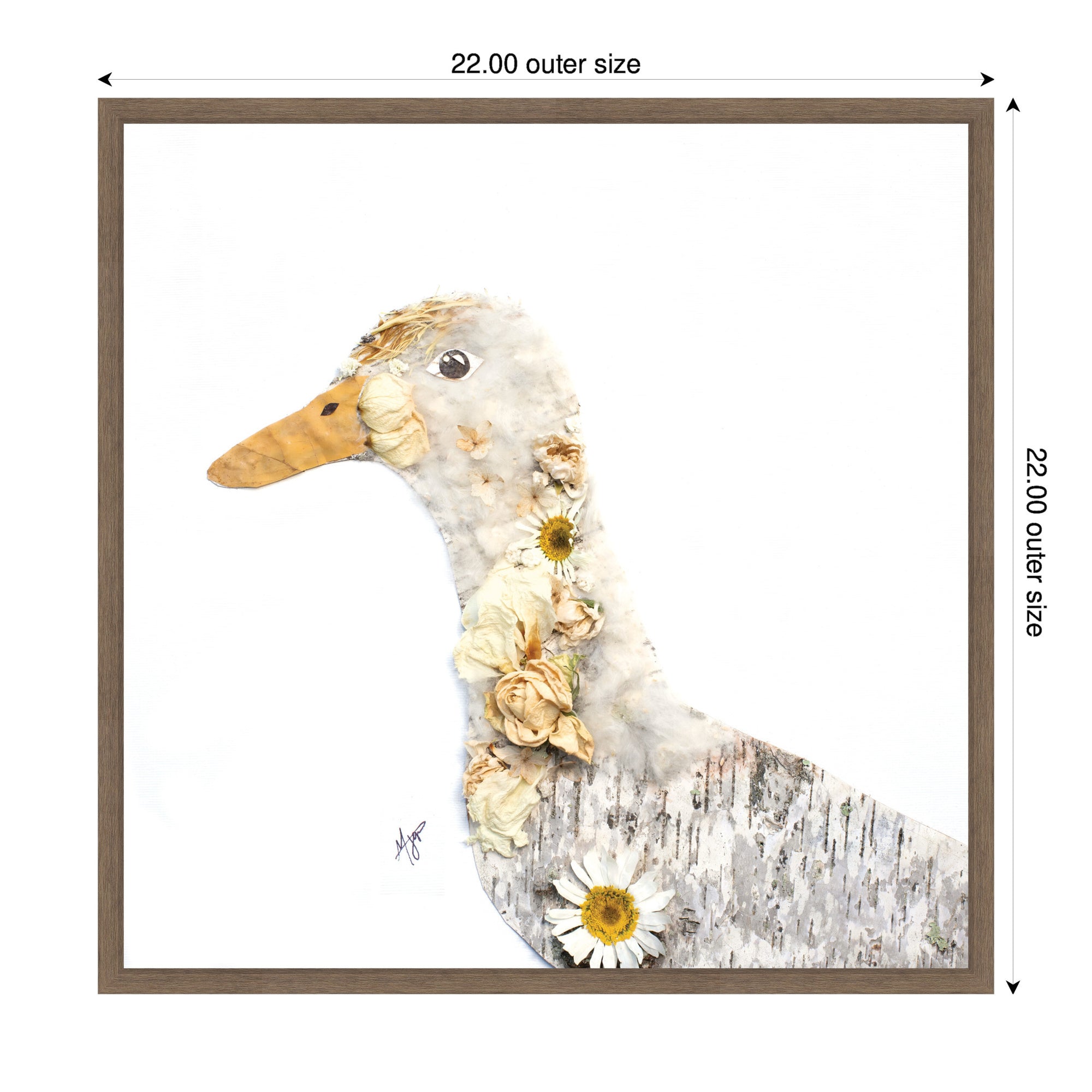Duck No.
1 by Madeline Jeppesen Framed Canvas Wall Art Print