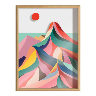 Blake MCM Mountains Framed Printed Glass by Rachel Lee of My Dream Wall by kateandlaurel - product image 2 for Resin Society
