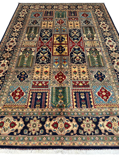 Hand-Knotted Afghani Bakhtiari Garden Rug by Rugistan - product image 3 for Resin Society
