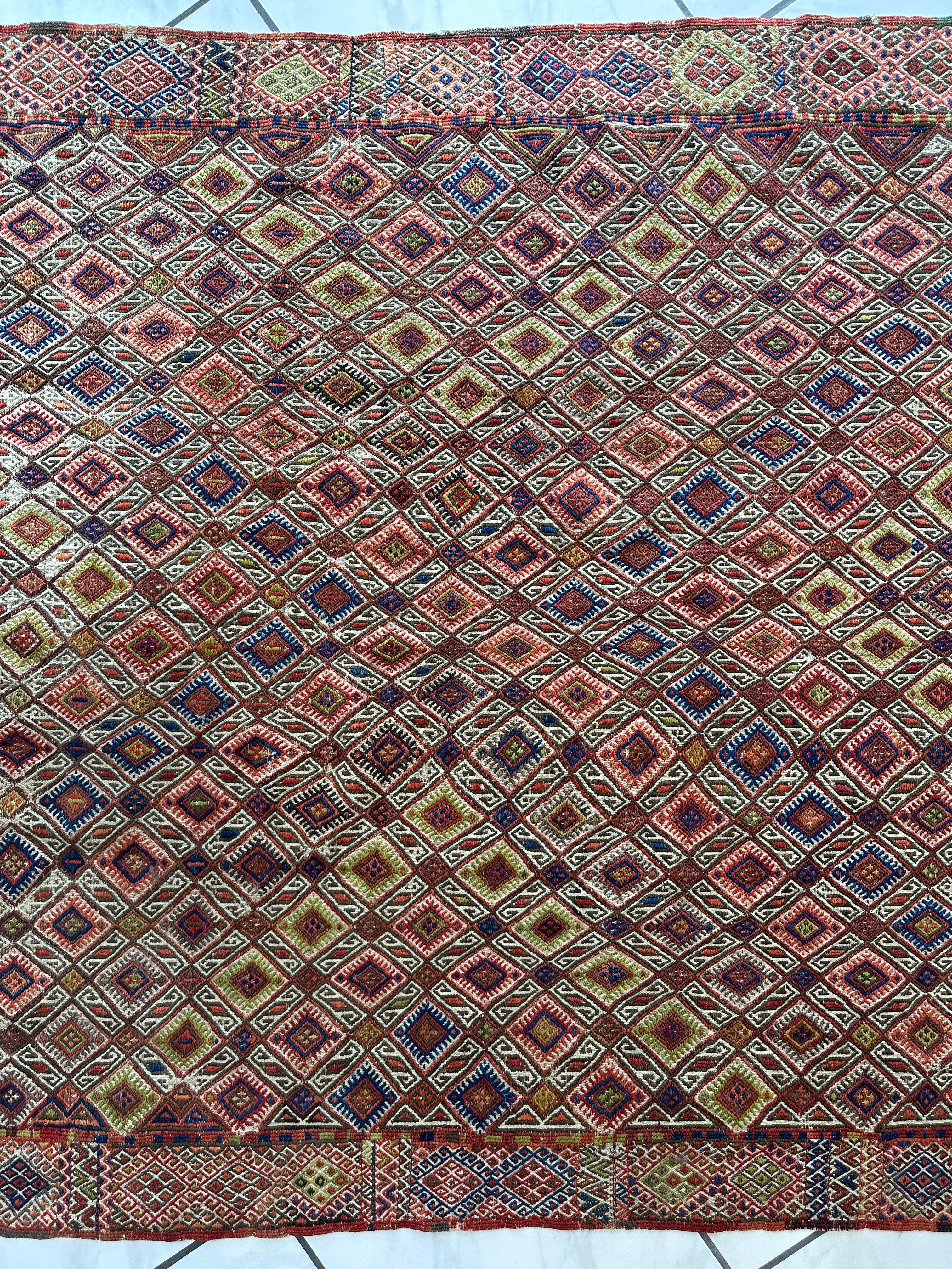 Antique Turkish Jajim Wool Rug 5’6” x 14’5” by Rugistan - product image 10 for Resin Society