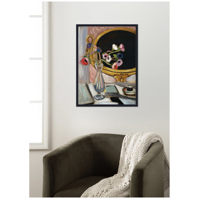 Anemones au miroir noir 1919 Henti Matisse by Nostalgia Prints Framed Canvas Wall Art Print