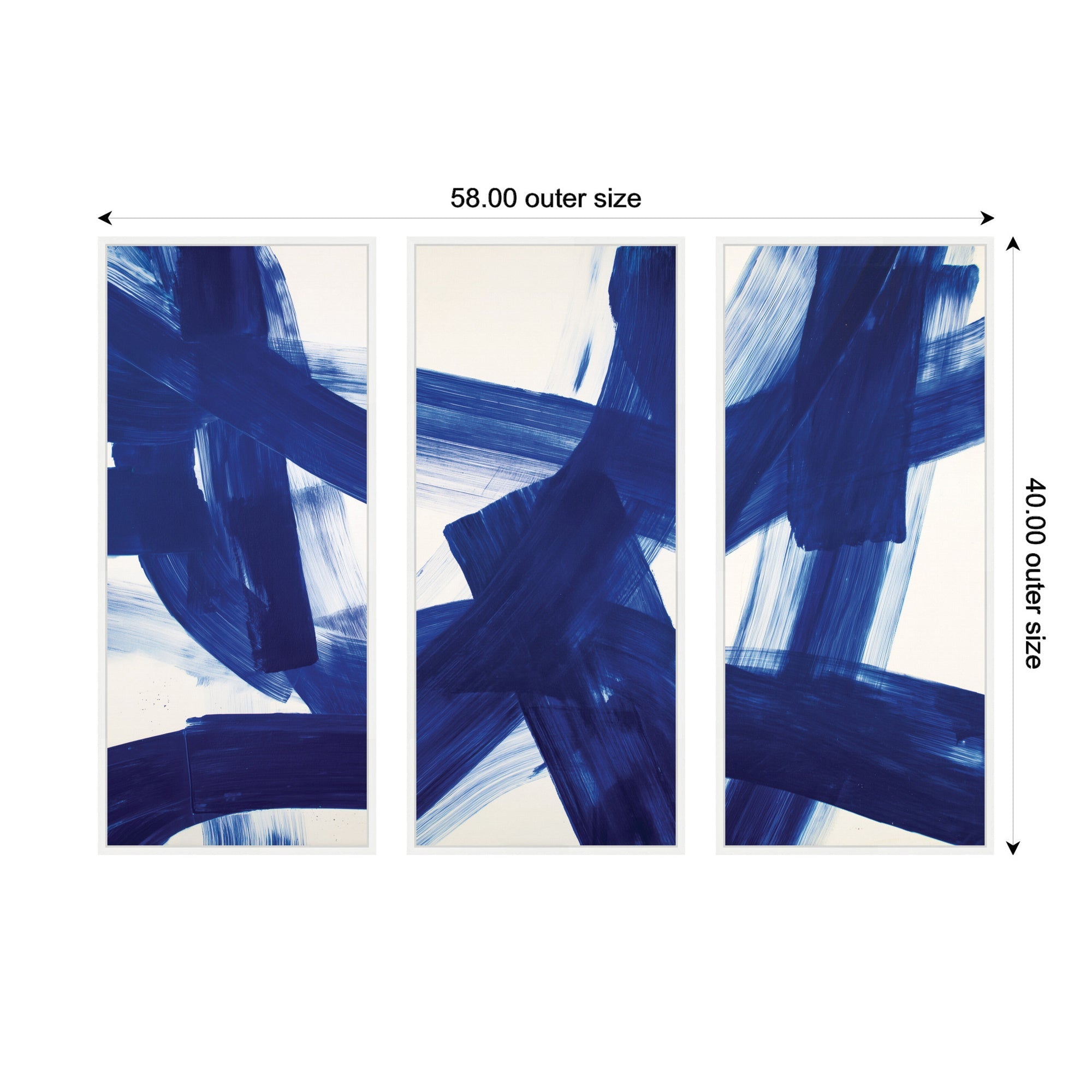 Cobalt Mark No.
1, No.
2, & No.
3 3 Piece Framed Canvas Wall Art Set by Amy Lighthall