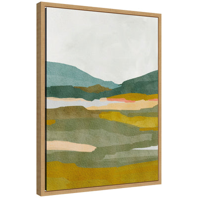 Sylvie Vibrant Abstract Framed Canvas by Nikita Jariwala exhibiting bold abstract colors in a polystyrene frame