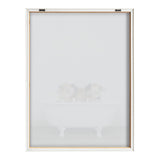 Framed glass print showing three small pigs sitting in a vintage clawfoot bathtub with a light-colored background.