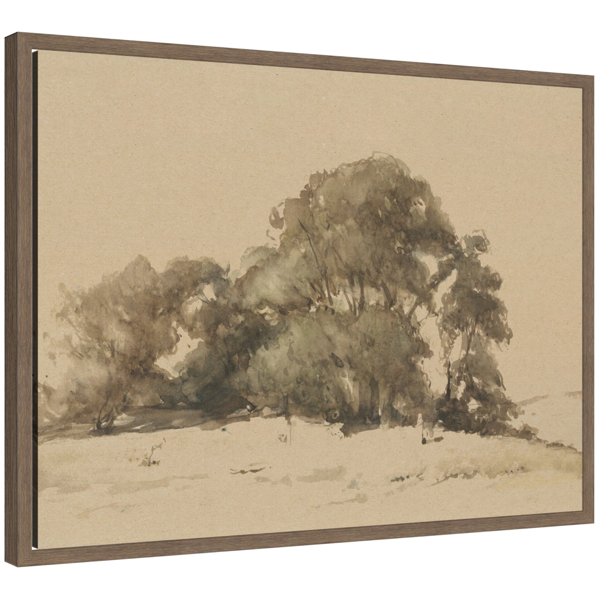 Framed canvas wall art print of In de duinen bij Wassenaar 1875 by Johannes Bosboom with traditional Sylvie frame