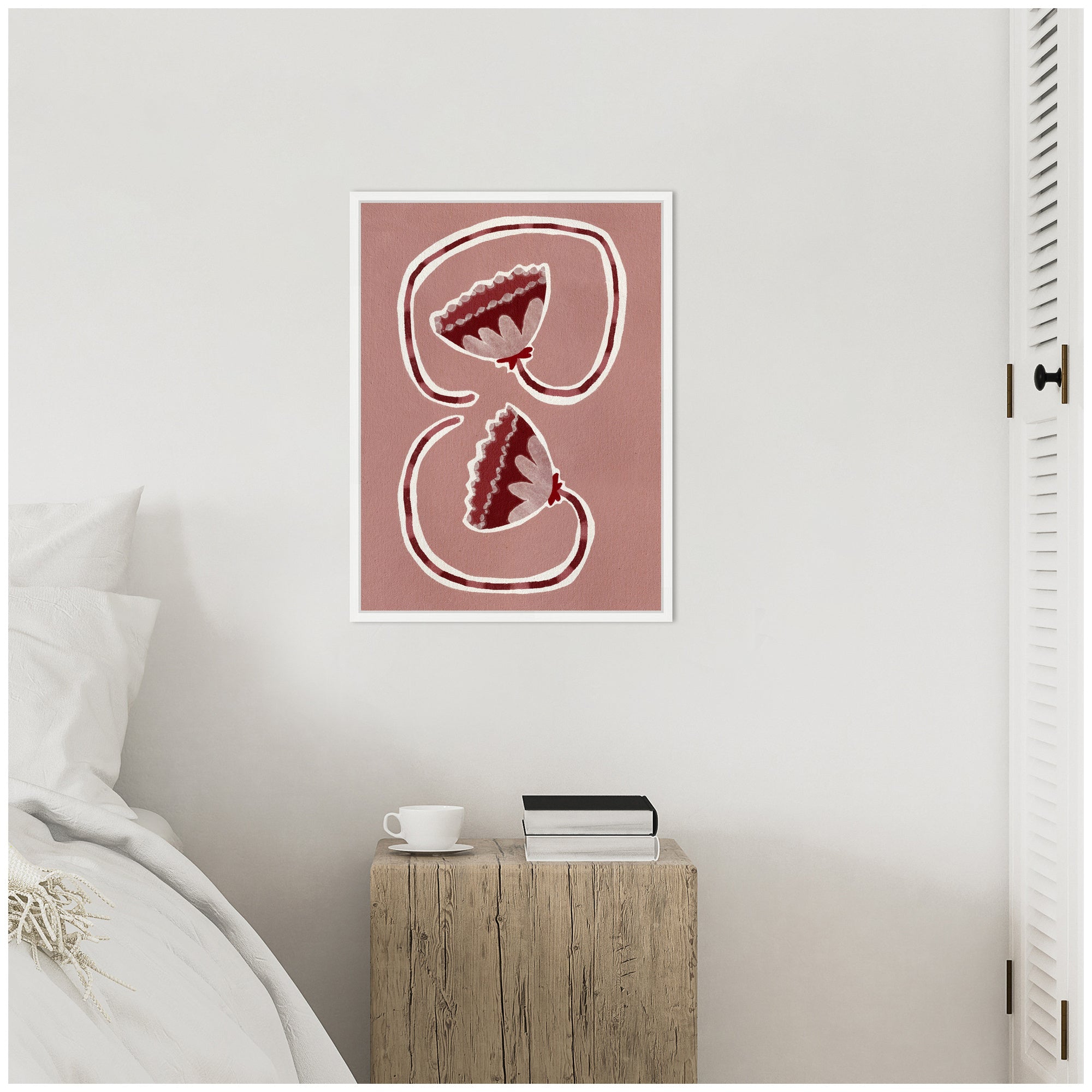 Sylvie Delicate Bloom 16 Framed Canvas by Shatha Al Dafai