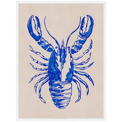 Sylvie Lobster Framed Canvas by Nikita Jariwala