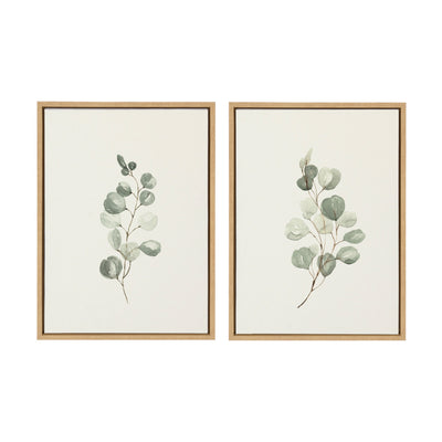 Sylvie Eucalyptus Framed Canvas Set by Maja Mitrovic