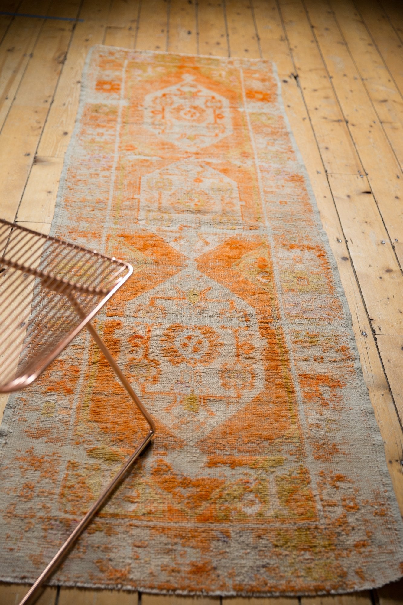 2.5x8.5 Vintage Distressed Oushak Rug Runner by Old New House® - product image 3 for Resin Society