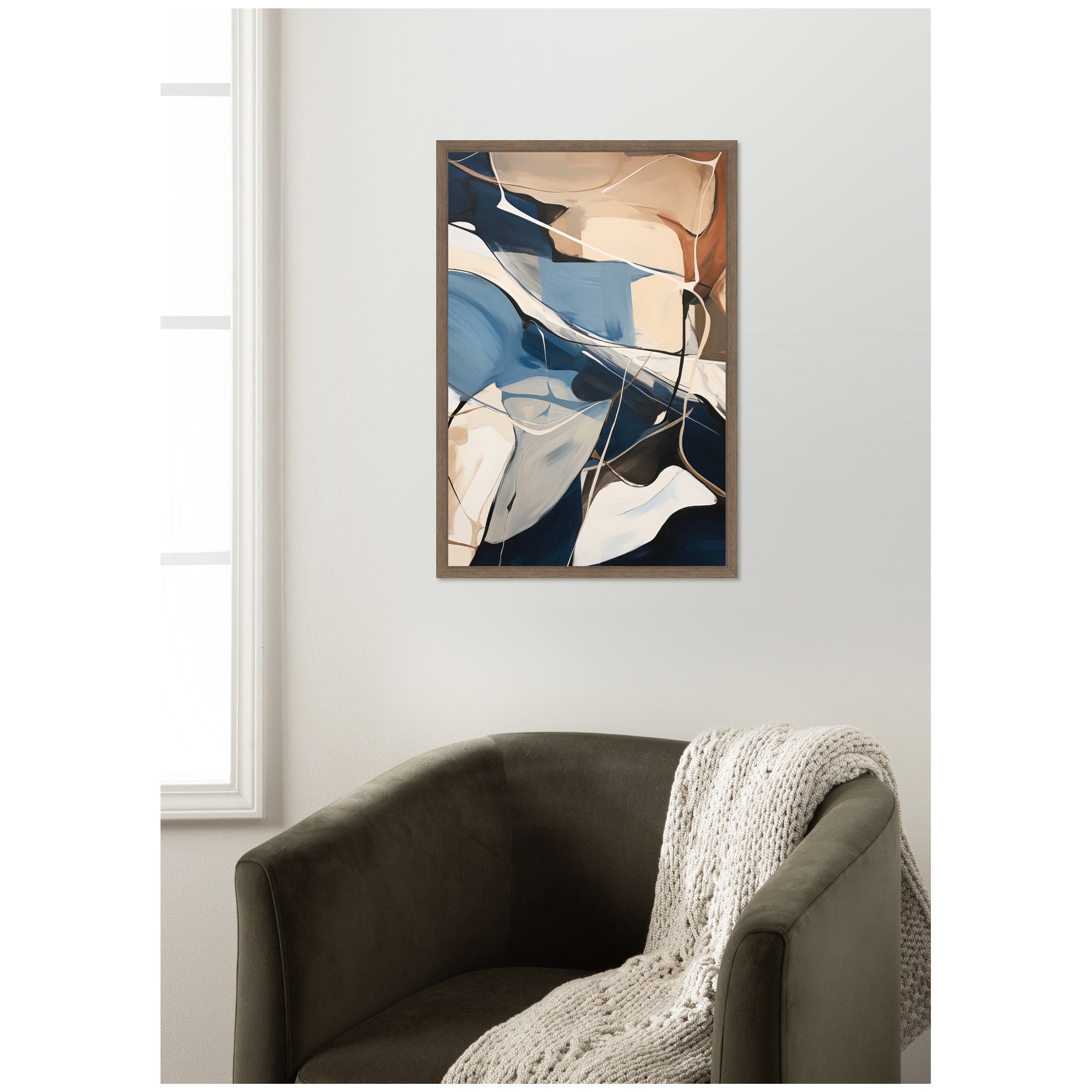 Abstract Fluid Movement by The Creative Bunch Studio Framed Canvas Wall Art Print