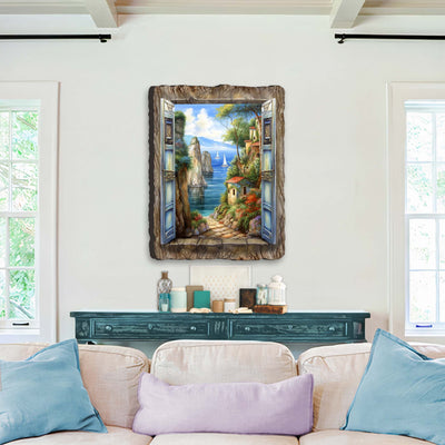 Seaside Town Window Wall Art by G. DeBrekht