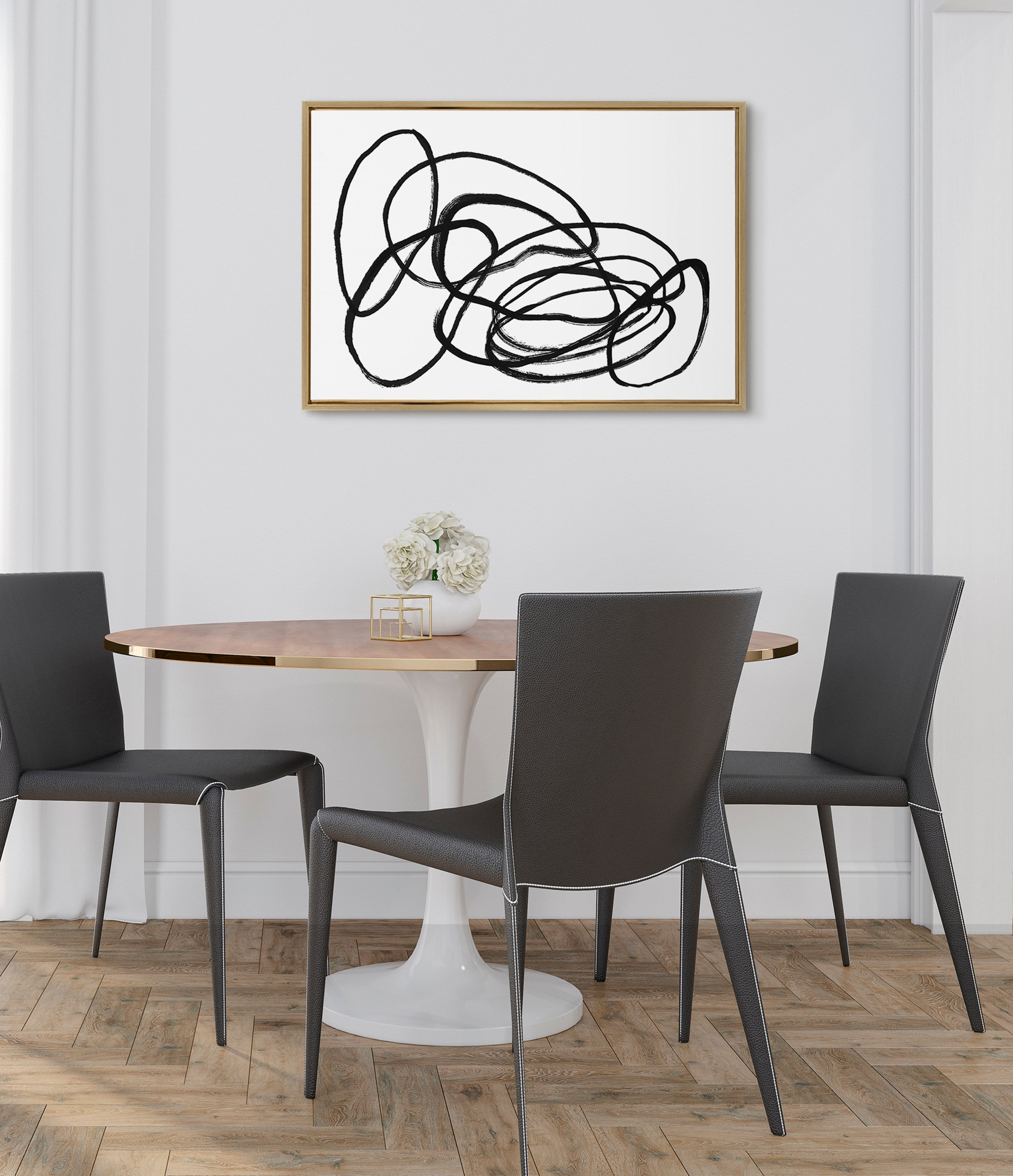 Sylvie Ring of Light 2 Framed Canvas