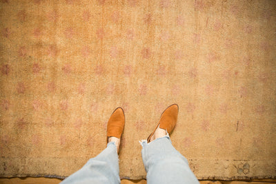 4x8.5 Vintage Distressed Oushak Rug Runner by Old New House® - product image 2 for Resin Society