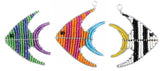 Handmade Beaded Angel Fish Keyring – Haitian Artisan Gift.