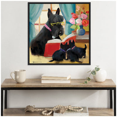 Sylvie Story Hour Framed Canvas by Mary Sparrow
