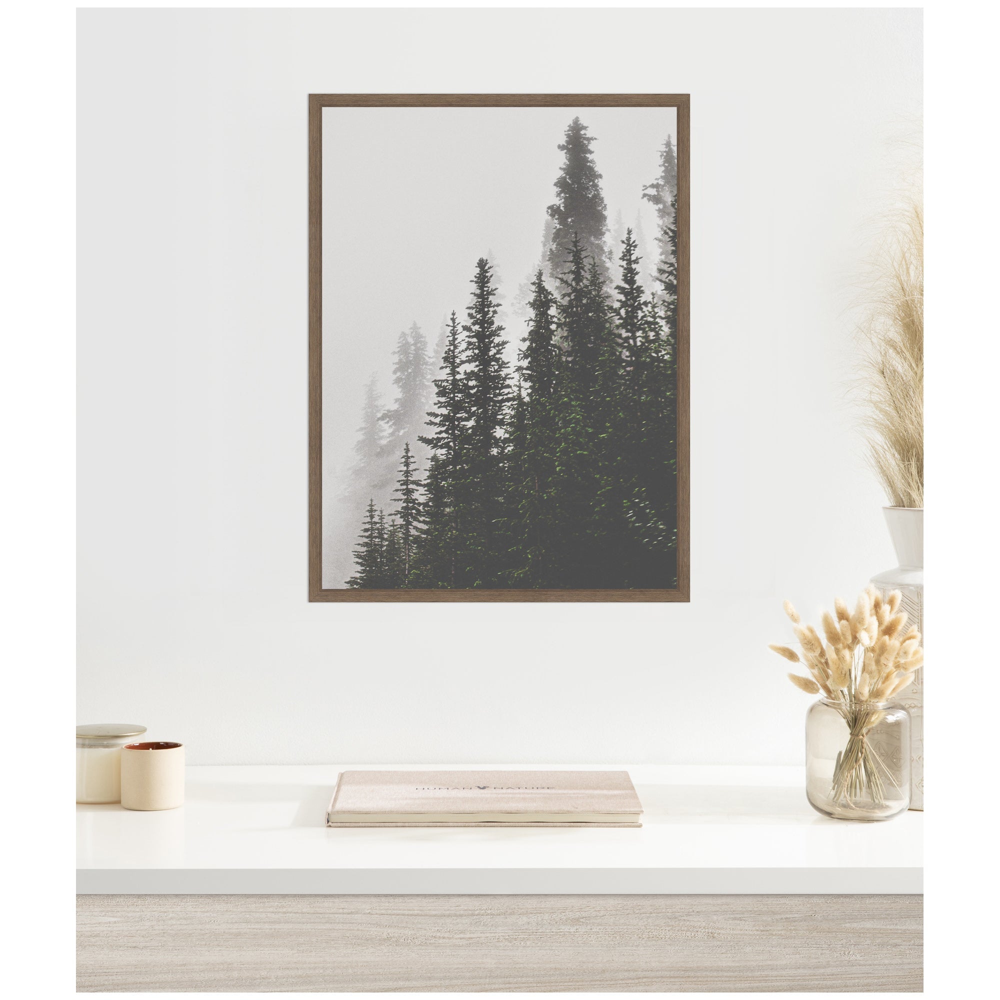 Sylvie Framed Canvas Tree Top Mountains by Alicia Abla