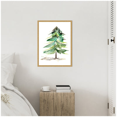 Sylvie Winter Spruce Framed Canvas by Xizhou Xie