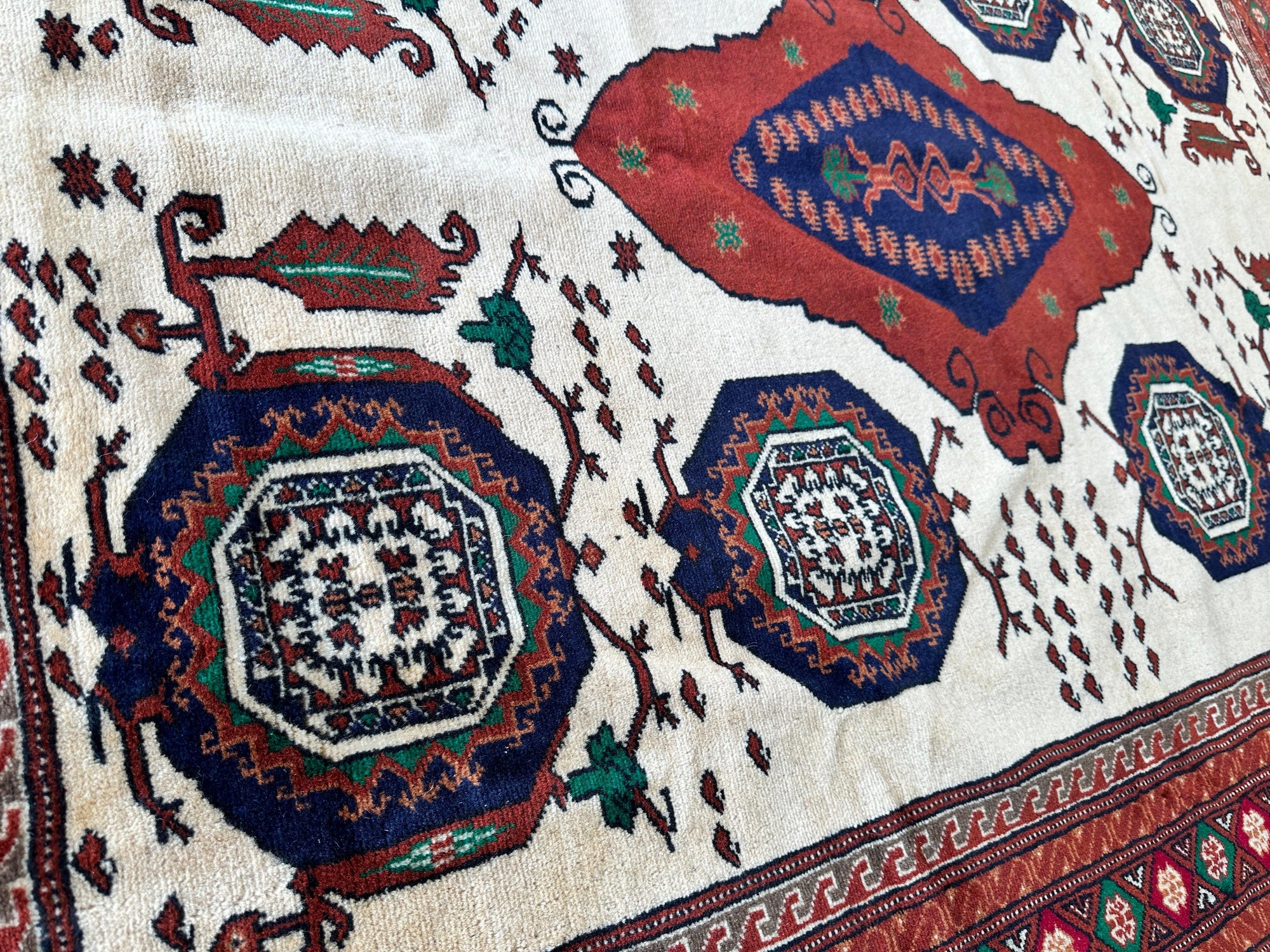 Hand-Knotted Afghani Kazak Wool Rug - 4'8" x 7'2" by Rugistan - product image 5 for Resin Society