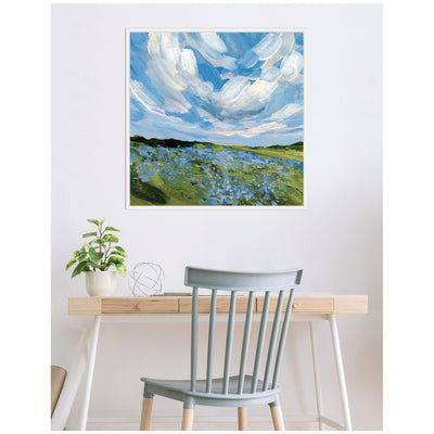 Texas Bluebonnets by Emily Kenney Framed Canvas Wall Art Print