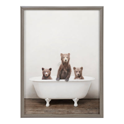 Blake Three Little Bears in Vintage Bathtub Framed Printed Glass by kateandlaurel - product image 15 for Resin Society
