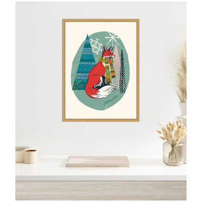 Sylvie Framed Canvas Winter Fellows Fox by Hannah Beisang