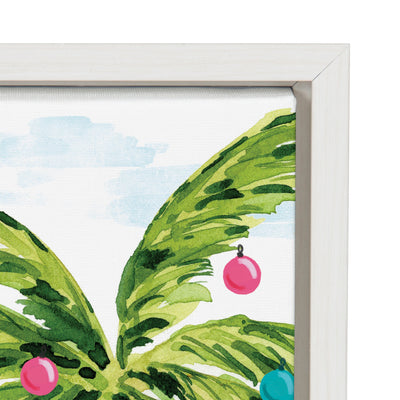Sylvie Holiday Flamingo Framed Canvas by kateandlaurel - product image 3 for Resin Society
