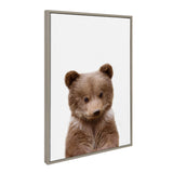 Sylvie Baby Bear Framed Canvas by Amy Peterson