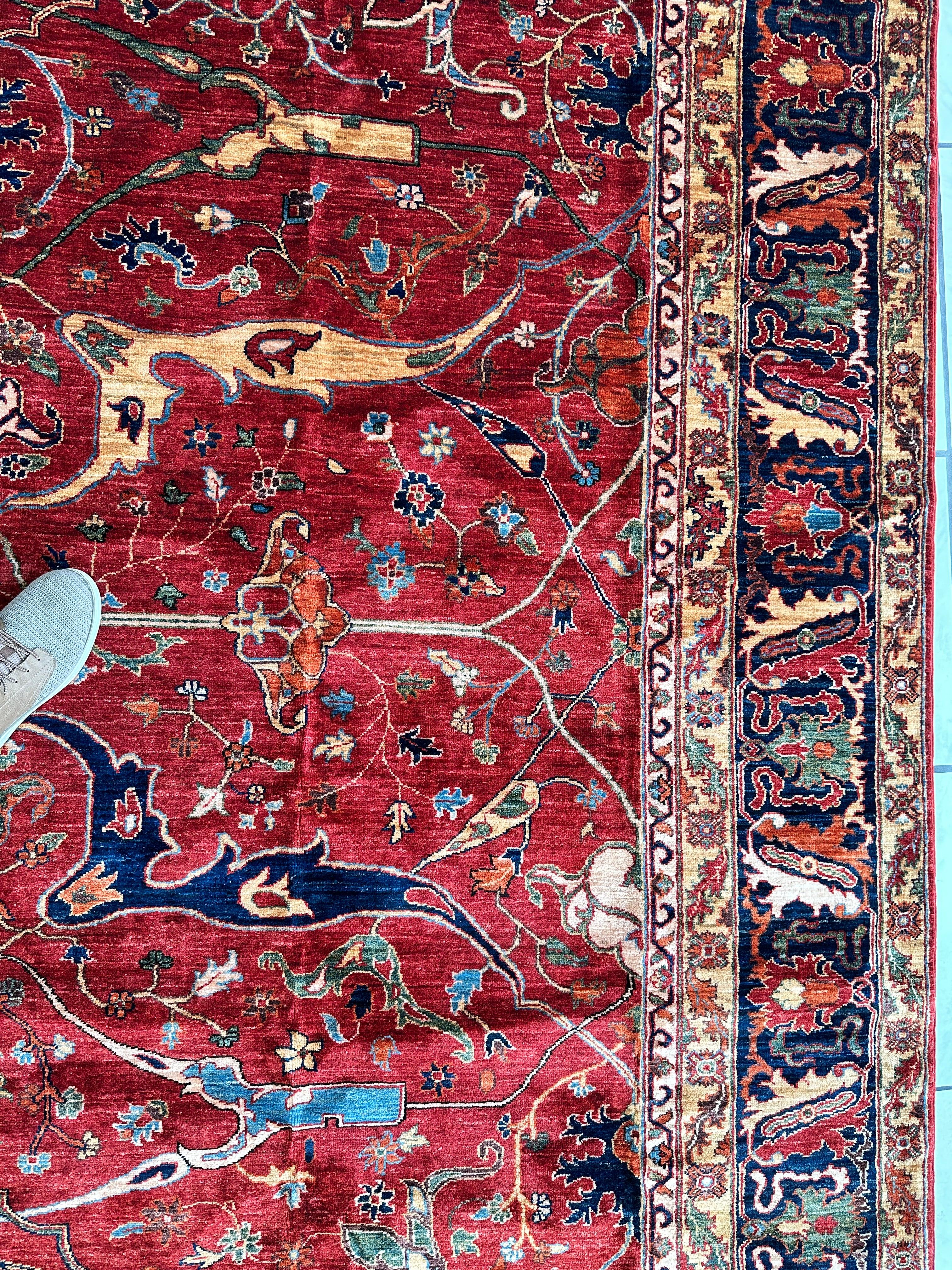 Hand-Knotted Afghani Bidjar Wool Rug – 9’x12’6” – Intricate Geometric & by Rugistan - product image 7 for Resin Society