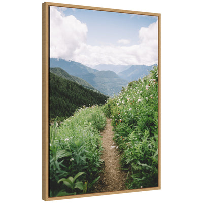Sylvie Mountain Trail Scenic Landscape Framed Canvas by Patricia Hasz