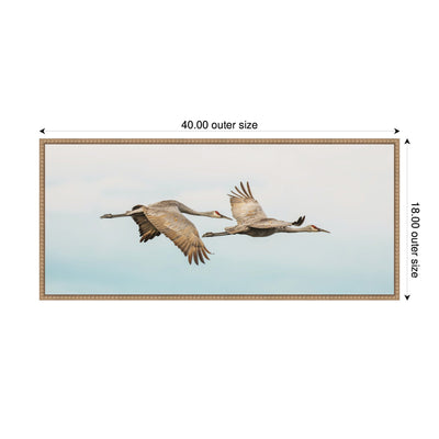Cranes Flying Panel by Emiko and Mark Franzen F2 Images Framed Canvas Wall Art Print