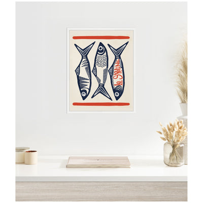 Le Sardine by Alicia Bock Framed Canvas Wall Art Print