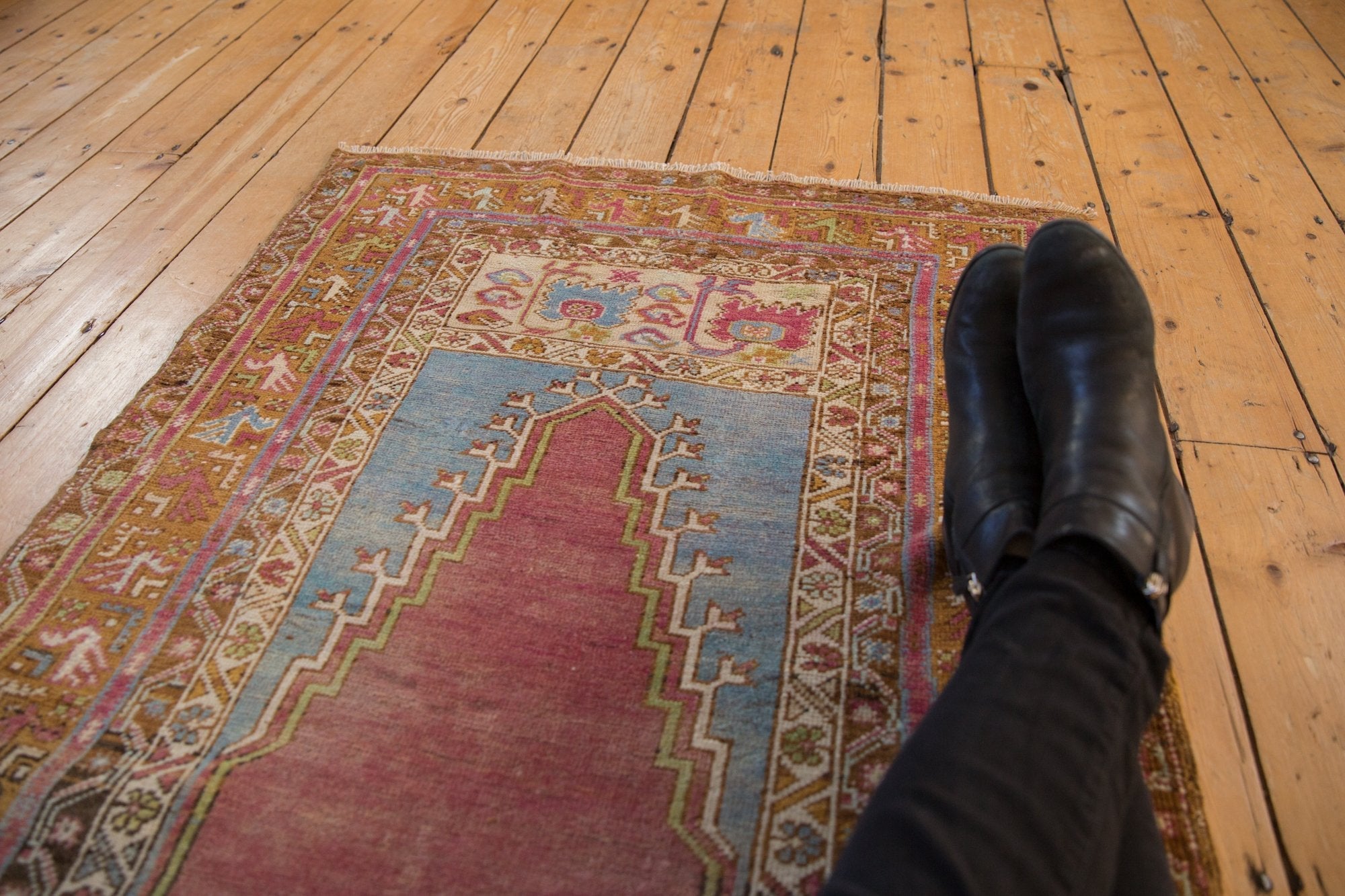 3.5x6 Vintage Distressed Oushak Rug by Old New House® - product image 3 for Resin Society