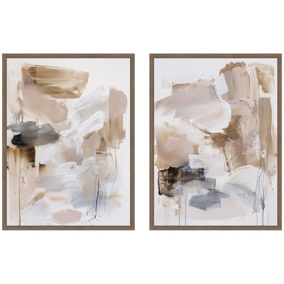 Earth Form No. 1 & No. 2 2 Piece Framed Canvas Wall Art Set