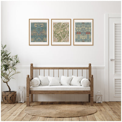Sylvie William Morris Posters - 3 Piece Framed Canvas Art Set by The Art Institute of Chicago
