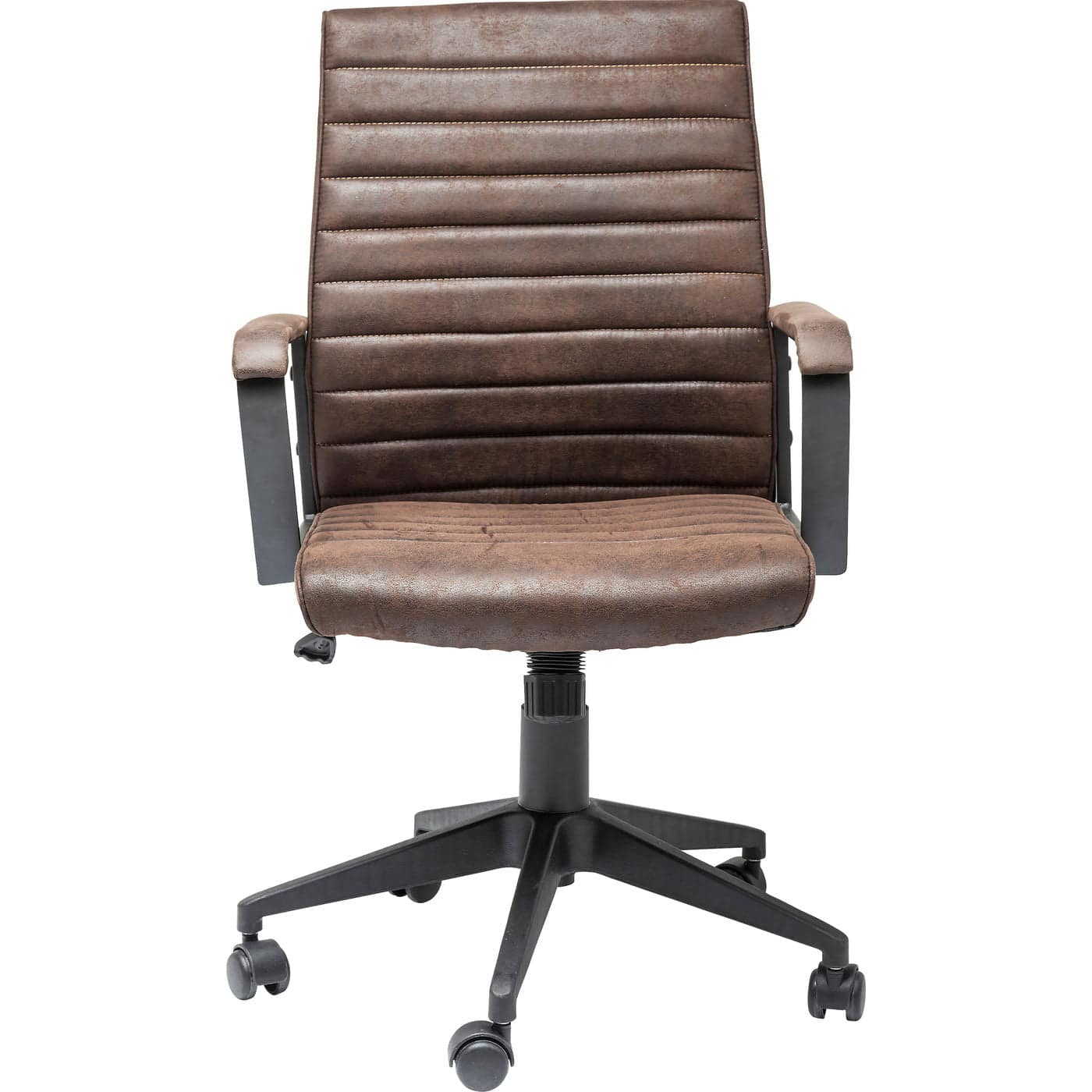 Office Chair Labora Brown with vintage leather look upholstery, five-star base, and ergonomic design