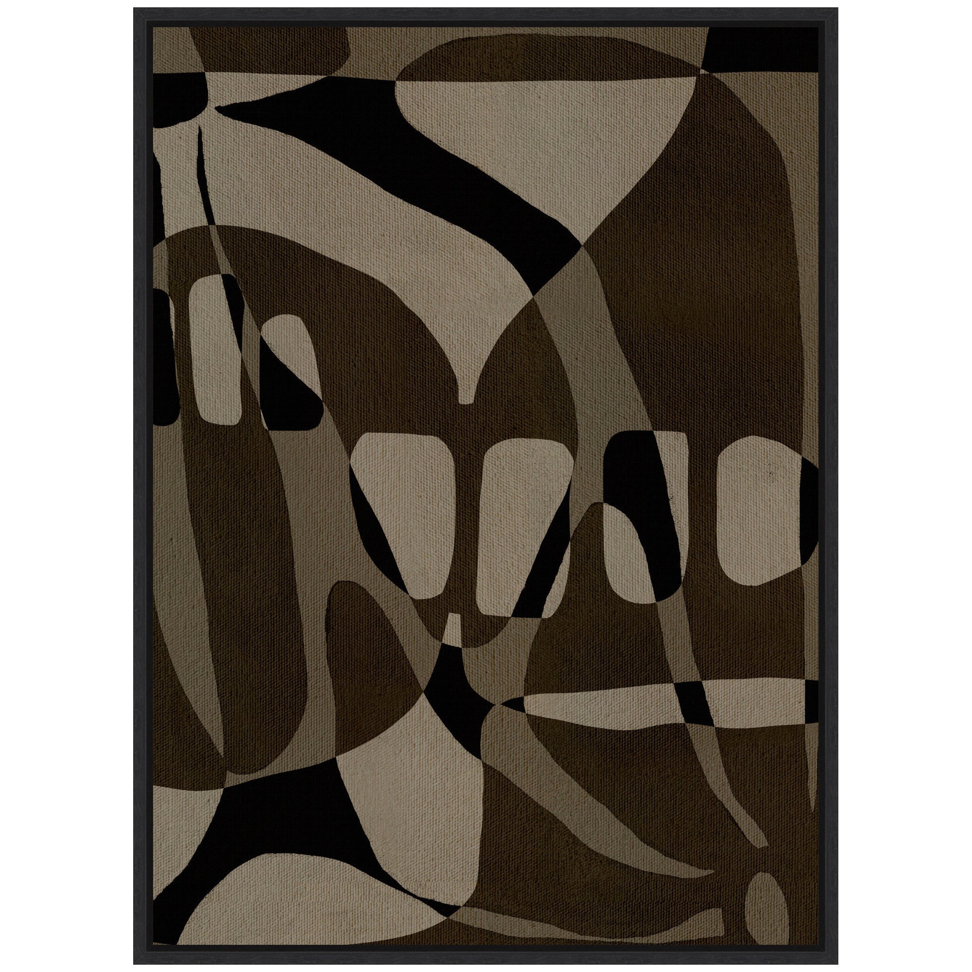 Sylvie Contour 1 Framed Canvas by Shatha Al Dafai