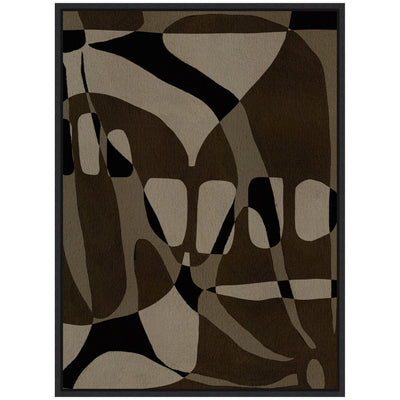 Sylvie Contour 1 Framed Canvas by Shatha Al Dafai