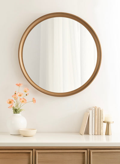 Hatherleigh Round Wood Wall Mirror